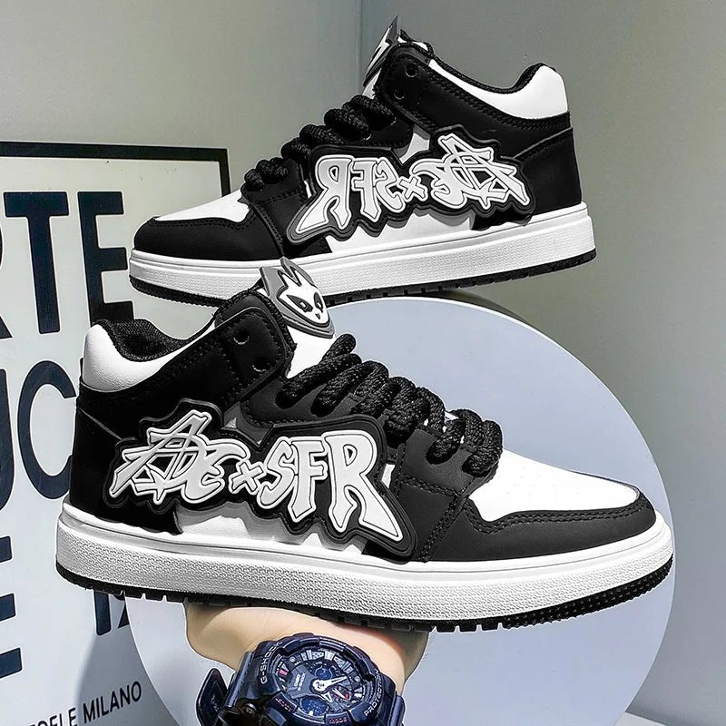 Men‘s Skateboarding Shoes Fashion Cushioning Non-slip Sport Shoes Comfortable Men Casual Shoes Platform Student Walking Sneakers - STAND OUT FLEXSARAH