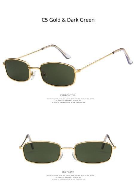 Metal Frame New Square Shape Sunglasses For Women & Men New Decent & Elegant Lens Mirror New Popular Shades For Ladies Sun Glasses - STAND OUT FLEXSARAH