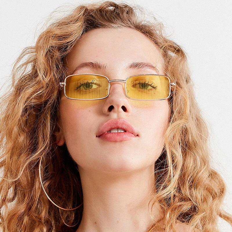 Metal Frame New Square Shape Sunglasses For Women & Men New Decent & Elegant Lens Mirror New Popular Shades For Ladies Sun Glasses - STAND OUT FLEXSARAH
