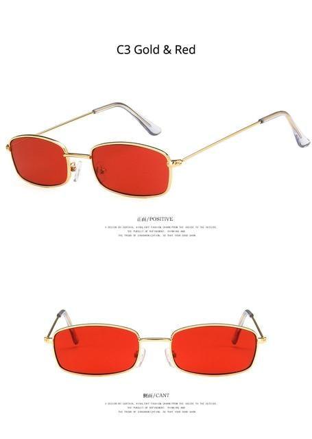 Metal Frame New Square Shape Sunglasses For Women & Men New Decent & Elegant Lens Mirror New Popular Shades For Ladies Sun Glasses - STAND OUT FLEXSARAH