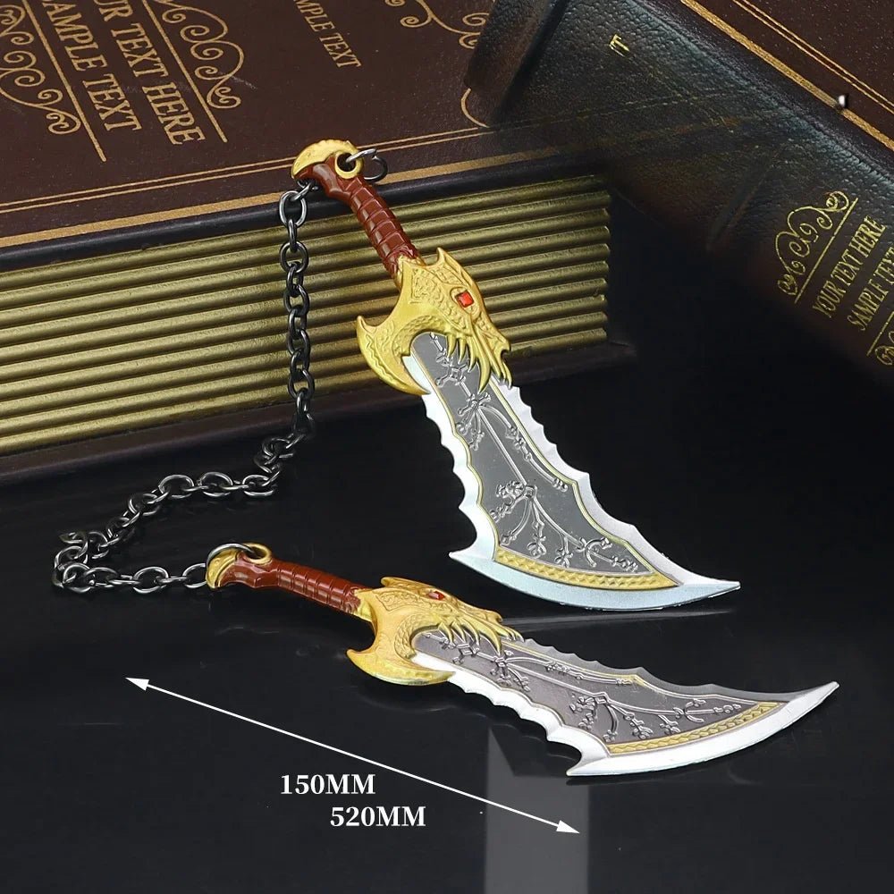 Mini God of War 4 Katana Metal Kratos Athena Sword Blade Olympus Ghost Leviathan Chaos AXE Real Japanese Katana Sabre Anime Toy - STAND OUT FLEXSARAH