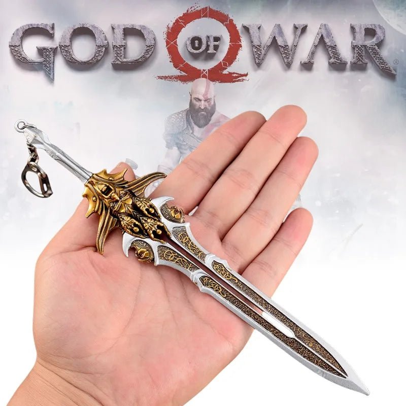 Mini God of War 4 Katana Metal Kratos Athena Sword Blade Olympus Ghost Leviathan Chaos AXE Real Japanese Katana Sabre Anime Toy - STAND OUT FLEXSARAH