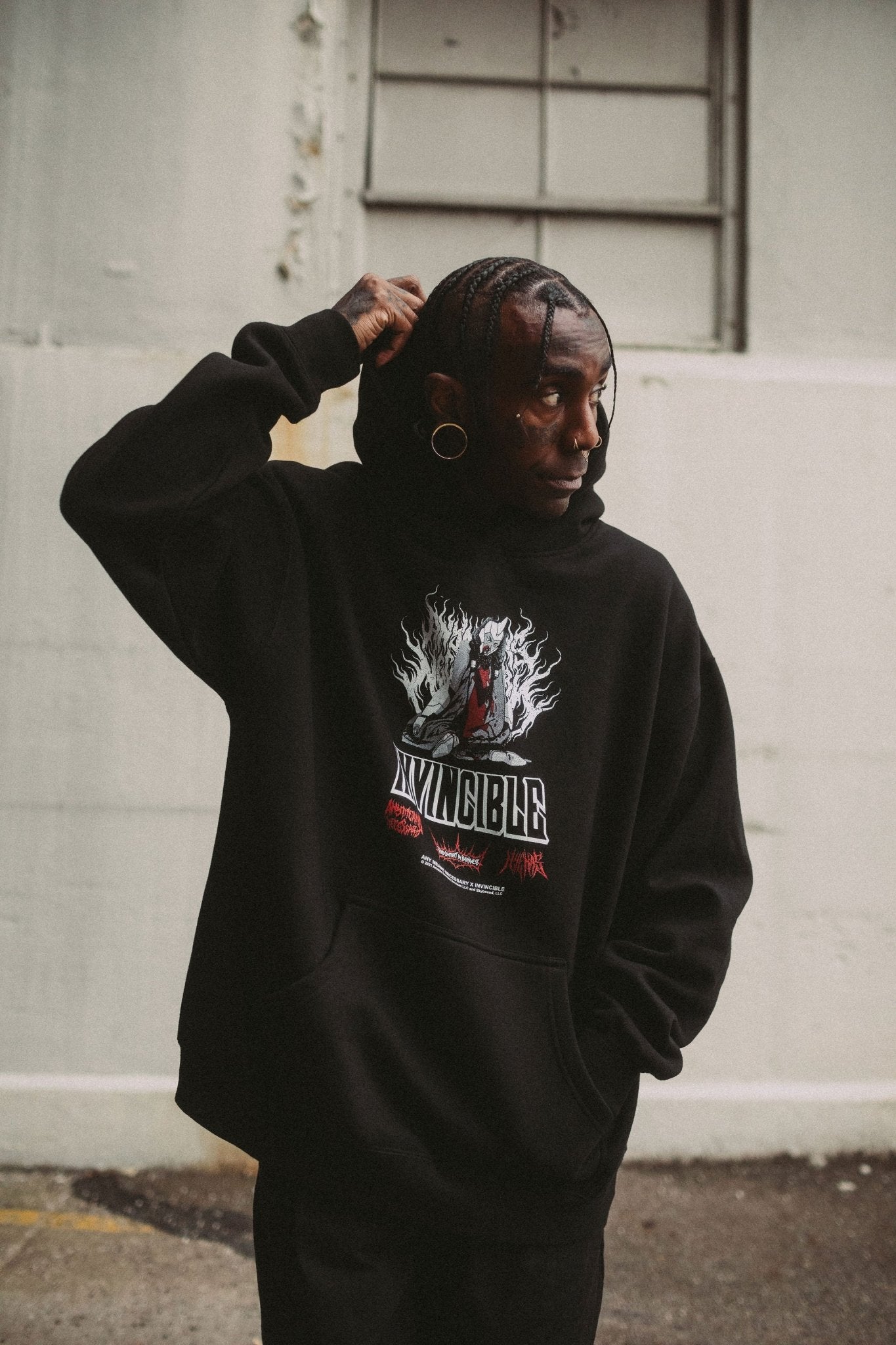 Neck Snap Pullover Hoodie - STAND OUT FLEXSARAH