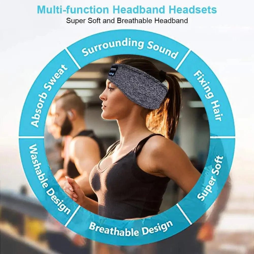 New Bluetooth Wireless Headphones Sports Headband Soft Elastic Comfortable Headphones For Sleep Music Headset Speakers - STAND OUT FLEXSARAH
