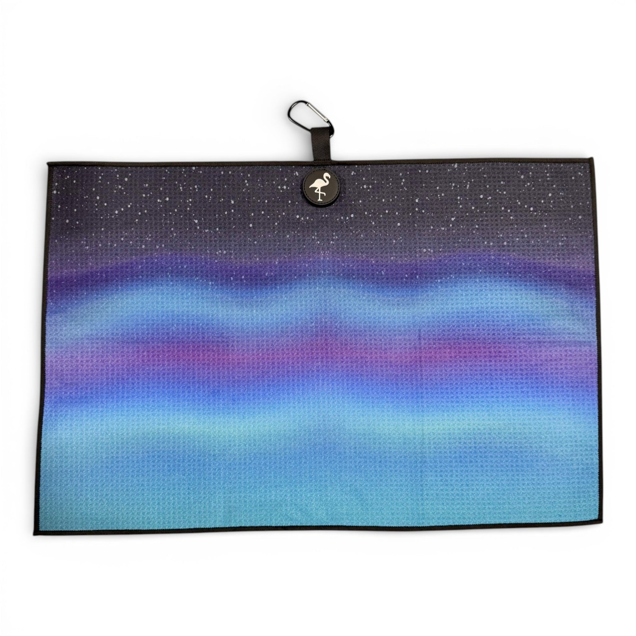 Northern Lights Golf Towel | Premium Double-Sided Microfiber | Heavy-Duty Magnetic Towel with Carabiner Clip | 24 x 16 in - STAND OUT FLEXSARAH