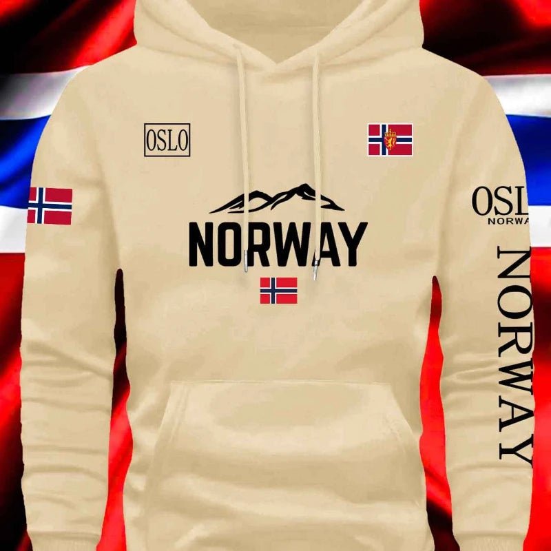 Norwegian Print Best-selling New Men Women Hooded Sweatshirt Autumn Winter Daily Outdoor Vacation Fitness Casual Warm Sportswear - STAND OUT FLEXSARAH