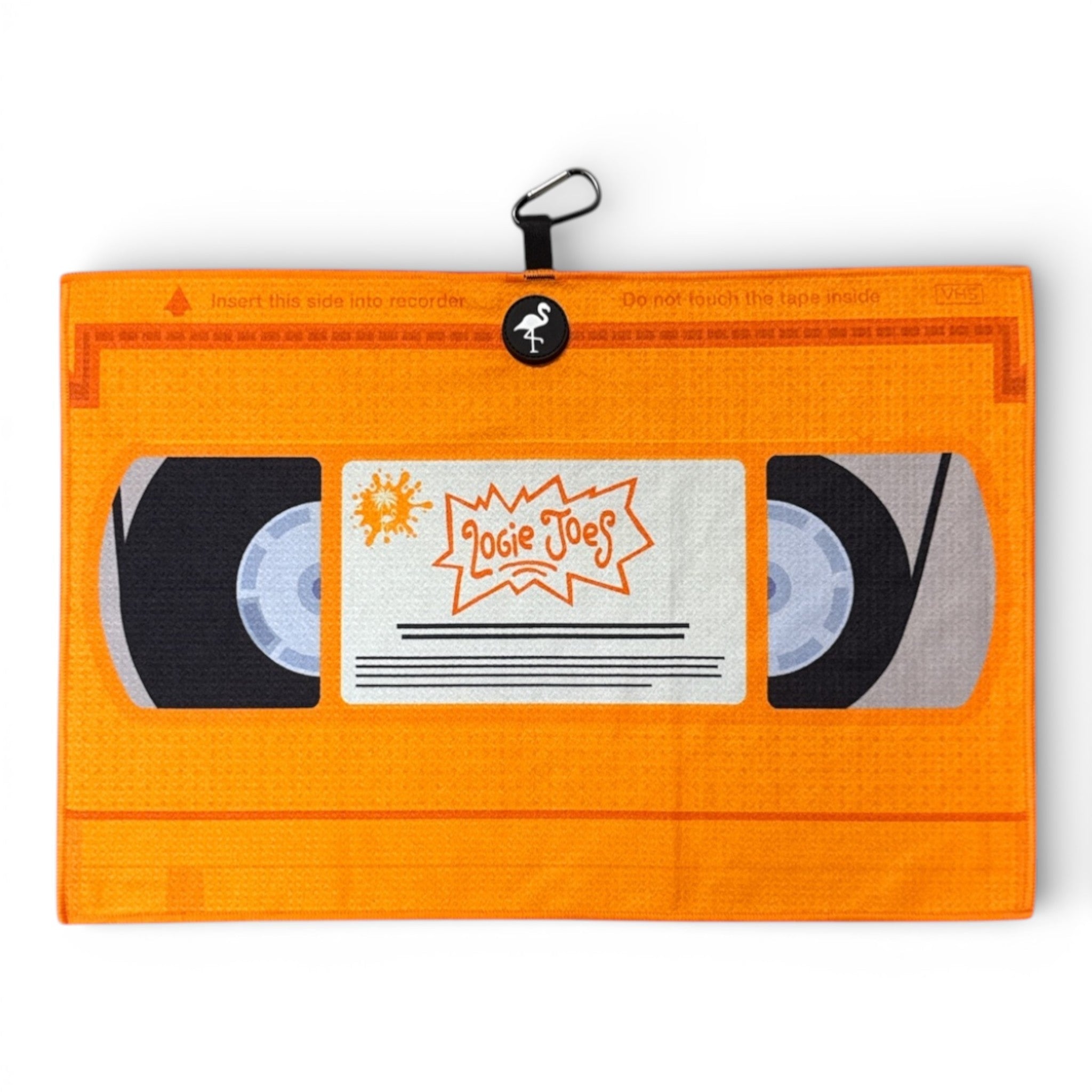Nostalgic 90s VHS Golf Towel | Premium Double-Sided Microfiber | Heavy-Duty Magnetic Towel with Carabiner Clip | 24 x 16 in - STAND OUT FLEXSARAH