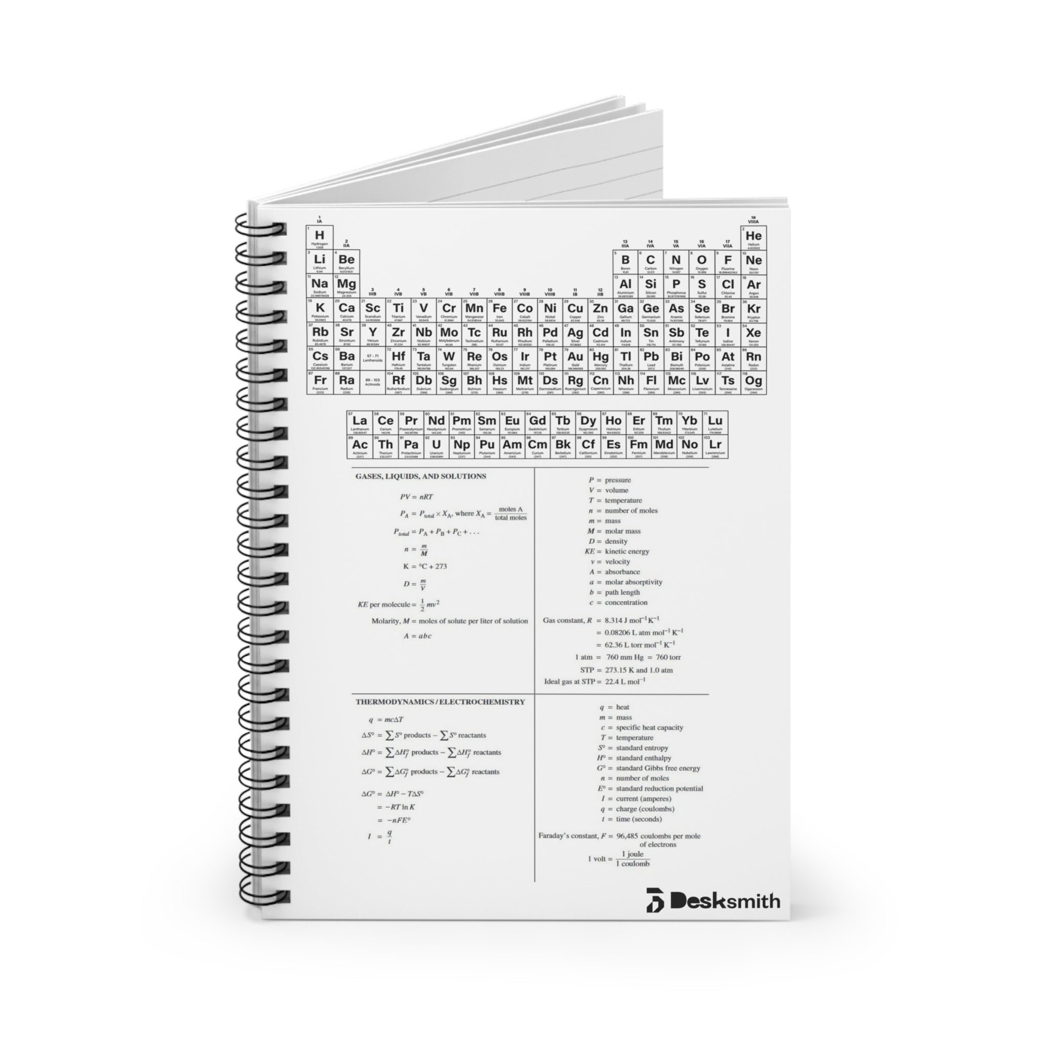 Periodic Table Chemistry Spiral Notebook — Ruled - STAND OUT FLEXSARAH