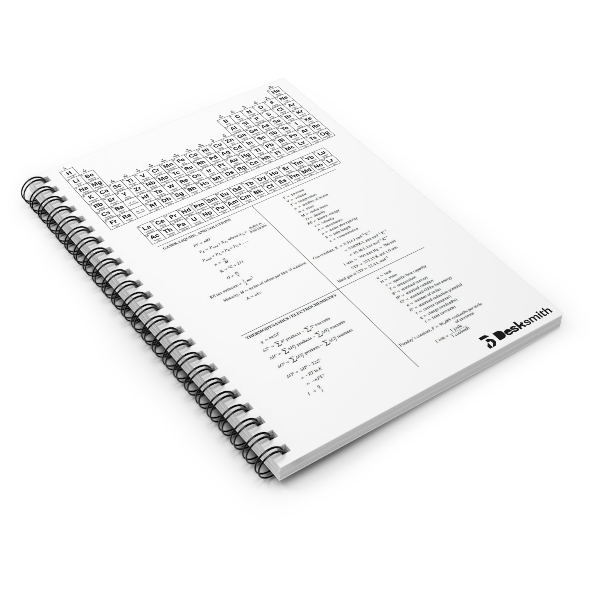 Periodic Table Chemistry Spiral Notebook — Ruled - STAND OUT FLEXSARAH