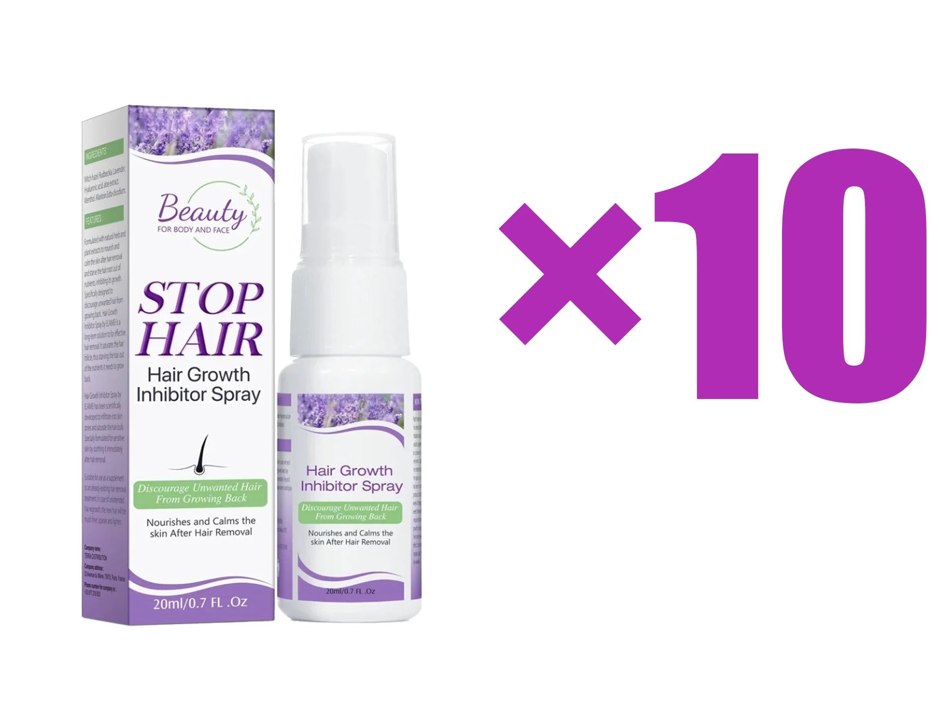 Permanant Hair Growth Removal Inhibitor Spray Beard Bikini Intimate Legs Body Armpit Painless Facial Stop Hair - STAND OUT FLEXSARAH