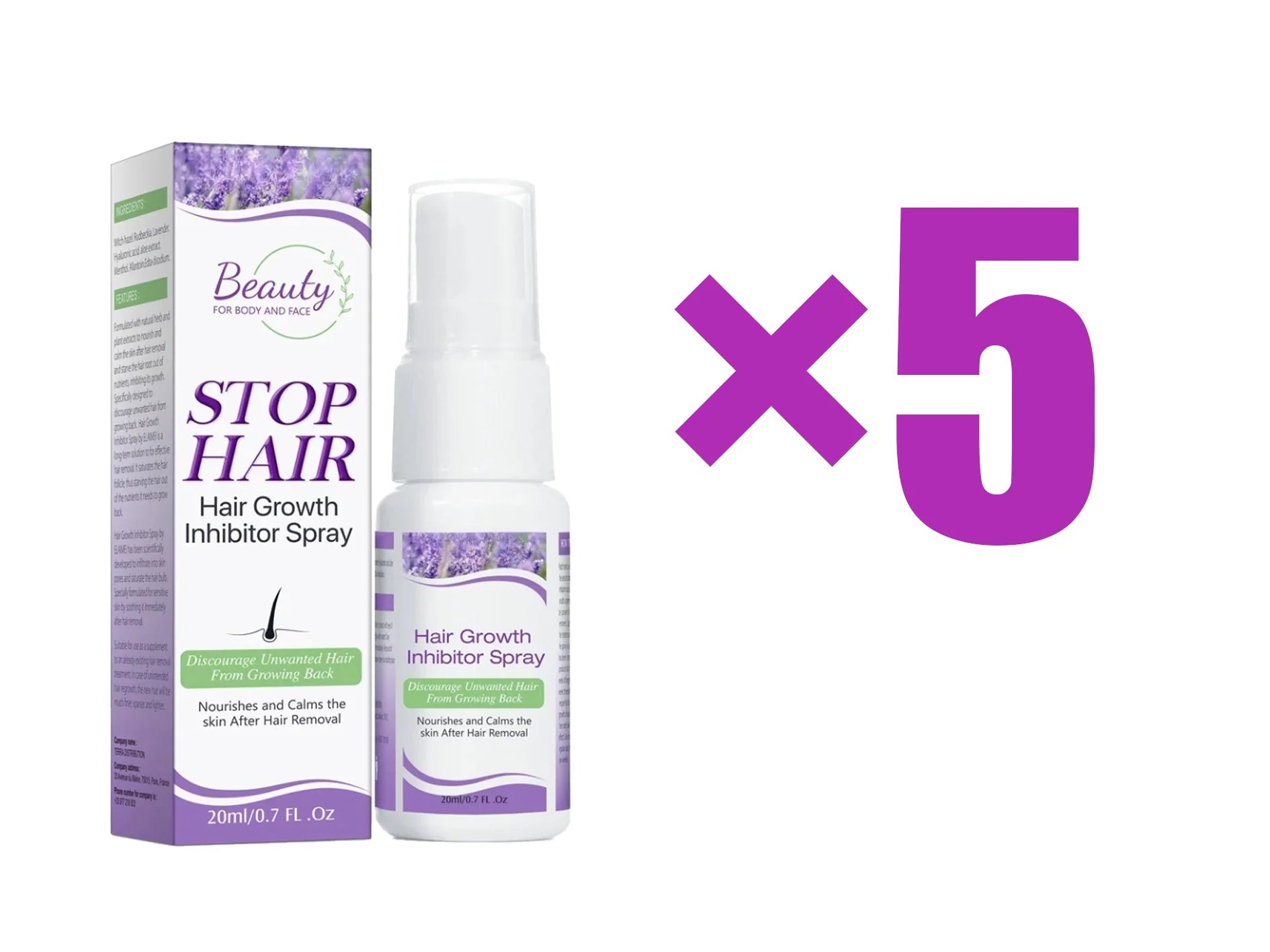 Permanant Hair Growth Removal Inhibitor Spray Beard Bikini Intimate Legs Body Armpit Painless Facial Stop Hair - STAND OUT FLEXSARAH