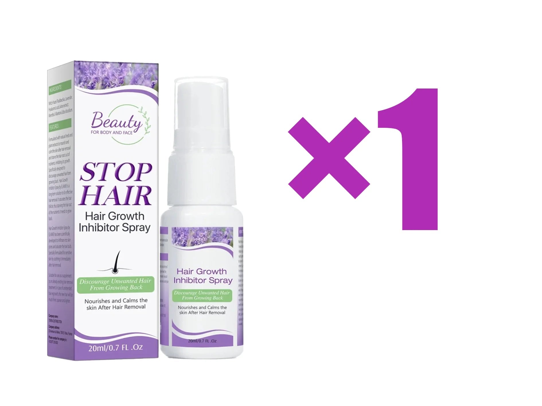 Permanant Hair Growth Removal Inhibitor Spray Beard Bikini Intimate Legs Body Armpit Painless Facial Stop Hair - STAND OUT FLEXSARAH