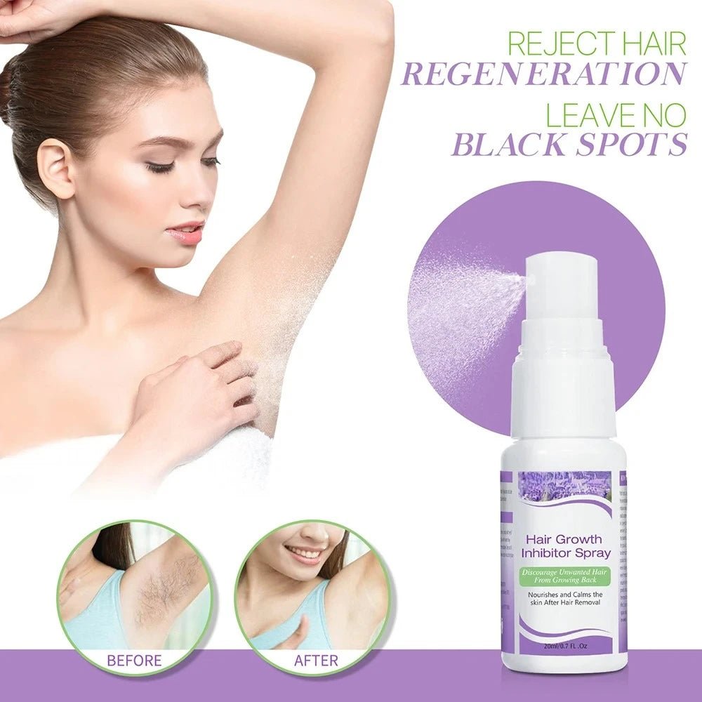 Permanant Hair Growth Removal Inhibitor Spray Beard Bikini Intimate Legs Body Armpit Painless Facial Stop Hair - STAND OUT FLEXSARAH