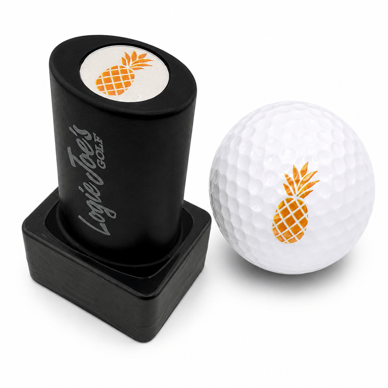 Pineapple Golf Ball Stamp | Quick-Dry Ink Stamper | Easy Ball Identification | Fun Golf Gift - STAND OUT FLEXSARAH