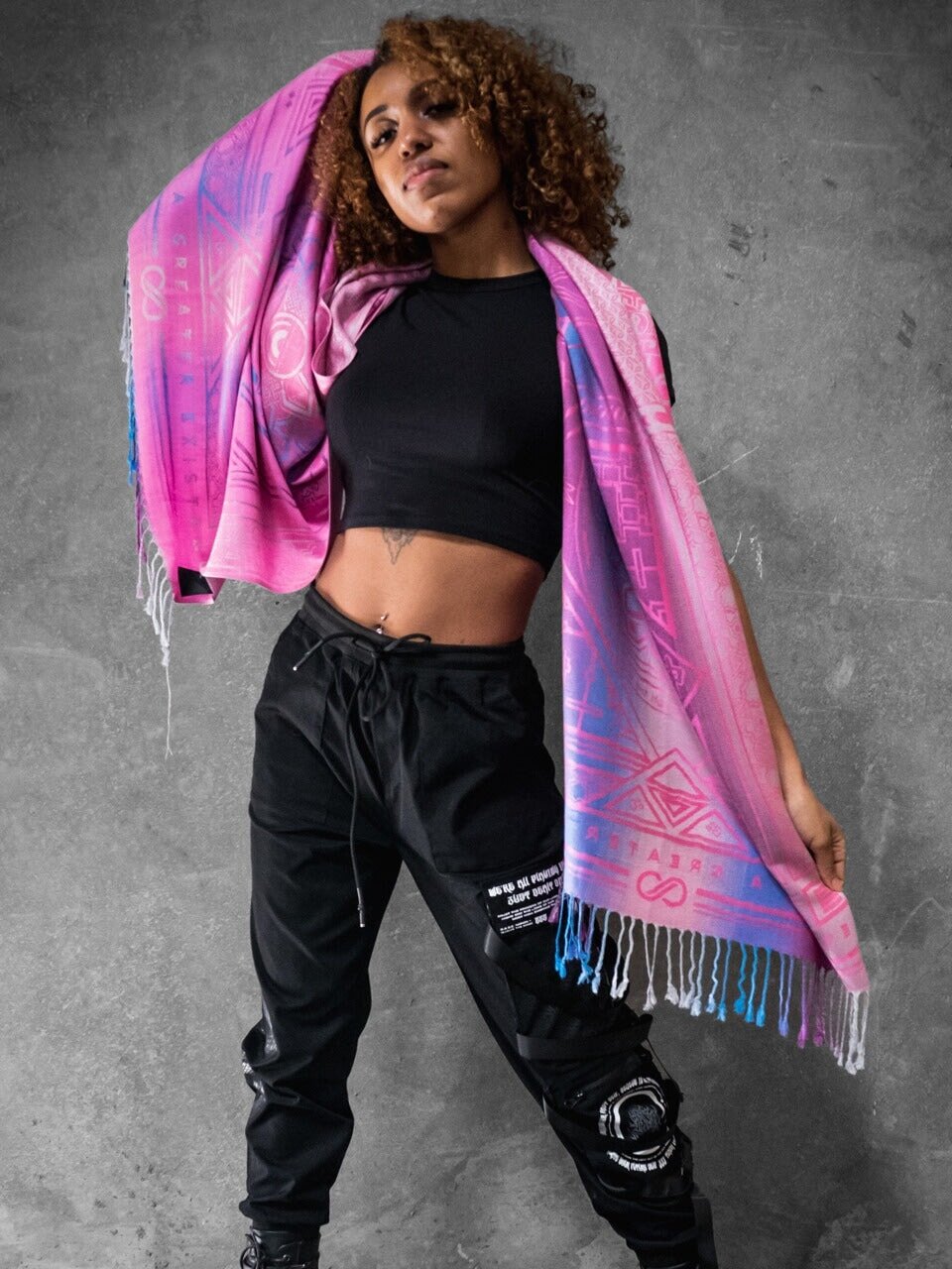 PINK AMETHYST DHARMA ✦ Festival Shawl - STAND OUT FLEXSARAH
