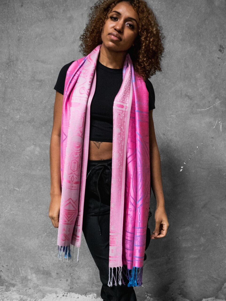 PINK AMETHYST DHARMA ✦ Festival Shawl