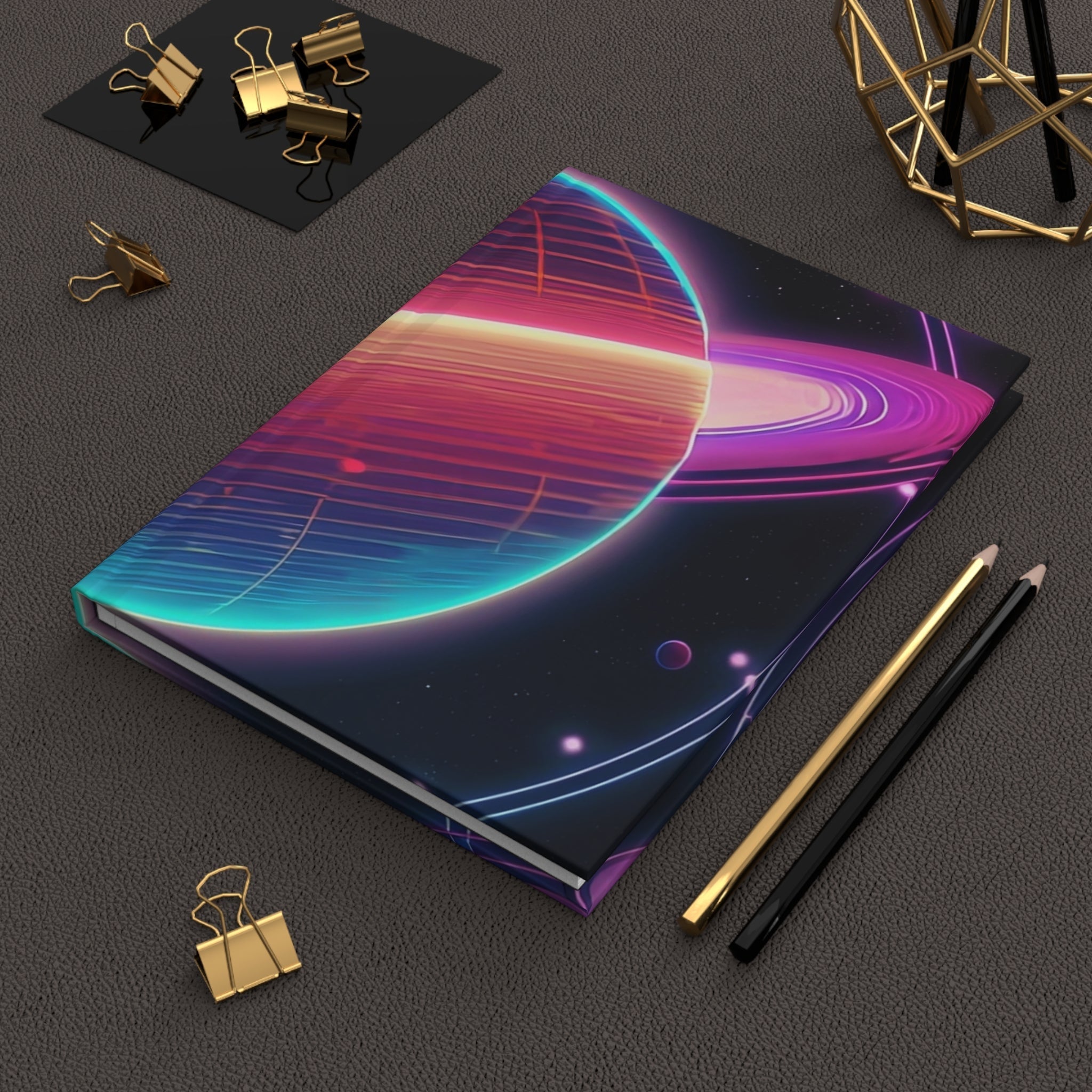 Planetary Solar System Hardcover Journal Matte- Ruled Line - STAND OUT FLEXSARAH