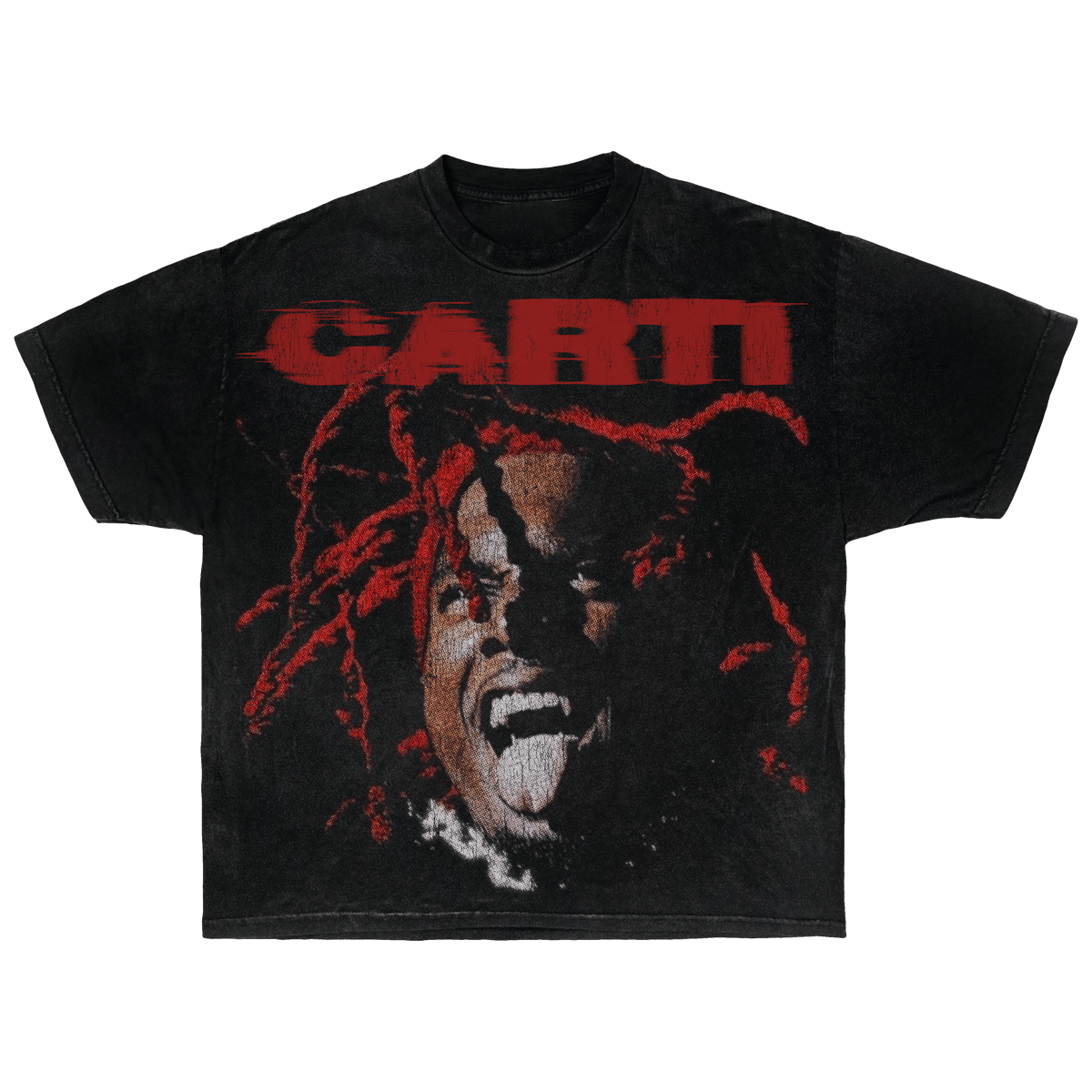 Playboi Carti Streetwear Tee Short Sleeve Red And Black Graphic Shirt For Fans Everywhere - STAND OUT FLEXSARAH