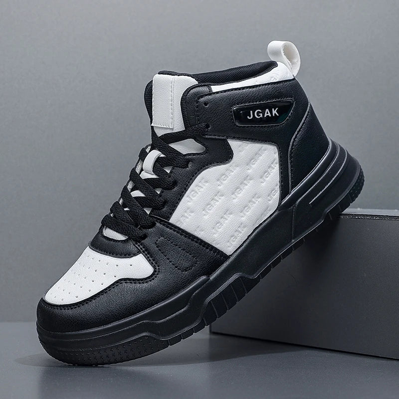 Plus Big Size 49 50 51 52 High Top Skateboarding Shoes Men Fashion Leather Casual Sneakers Dropshipping - STAND OUT FLEXSARAH