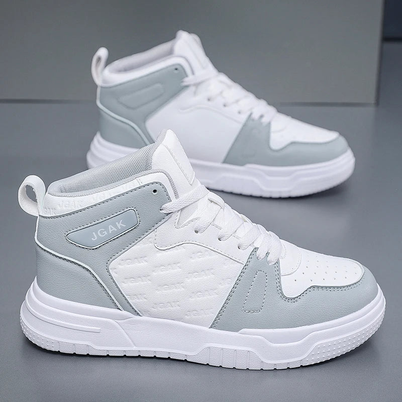 Plus Big Size 49 50 51 52 High Top Skateboarding Shoes Men Fashion Leather Casual Sneakers Dropshipping - STAND OUT FLEXSARAH