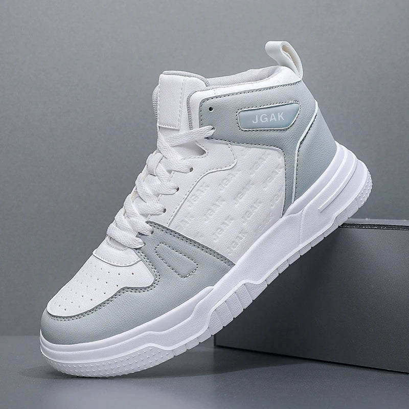 Plus Big Size 49 50 51 52 High Top Skateboarding Shoes Men Fashion Leather Casual Sneakers Dropshipping - STAND OUT FLEXSARAH