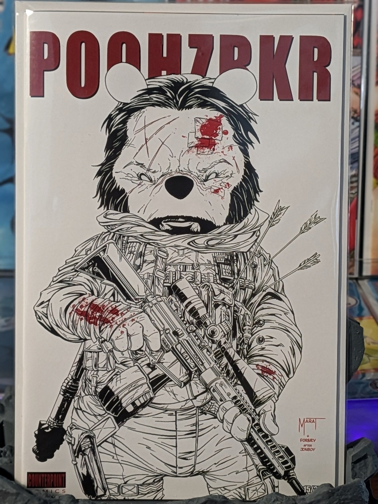 Poohzrkr Black, White and Red 1 SDCC24 TenFwd Comics Exclusive - STAND OUT FLEXSARAH