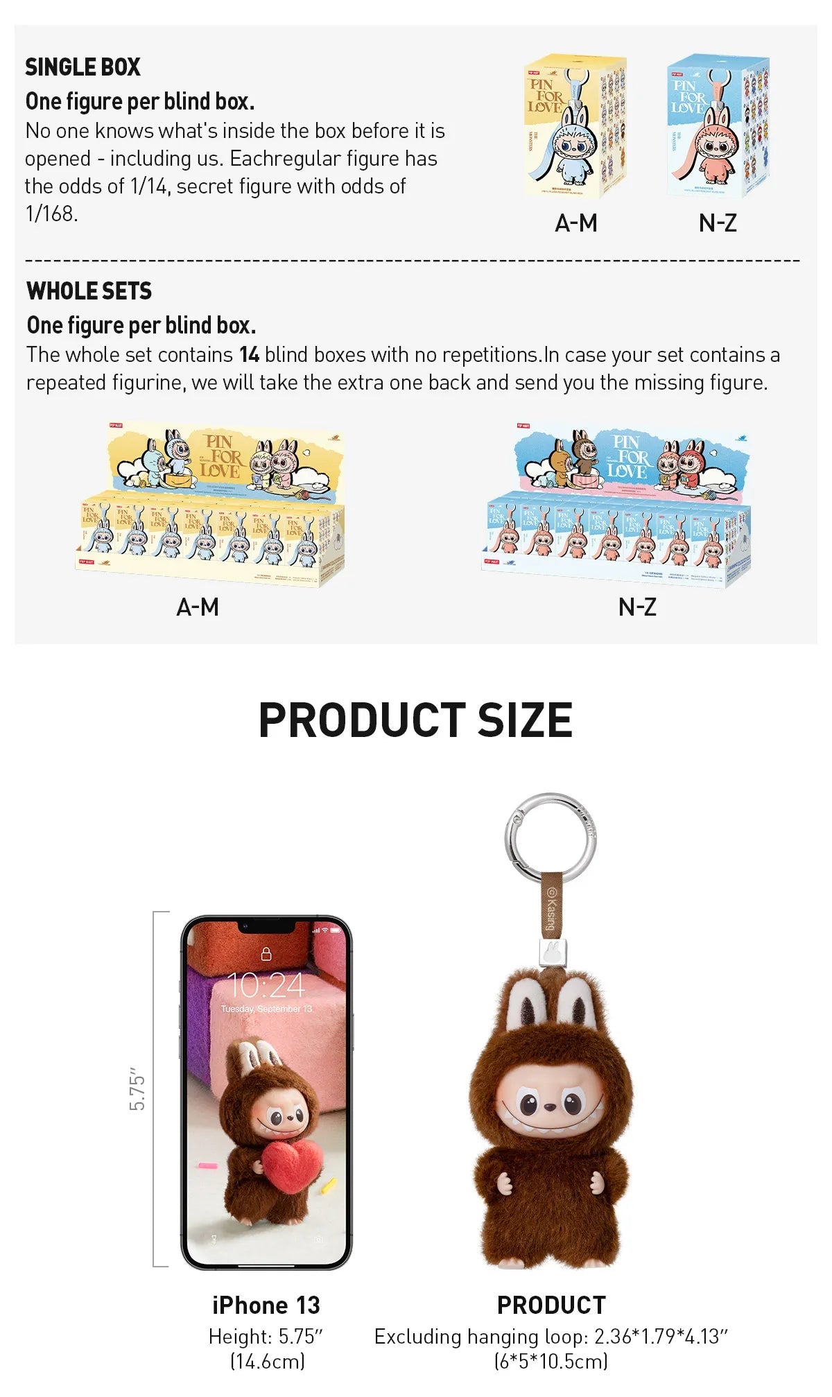 Pop Mart Labubu Pin for Love Series Blind Box (A-M) Yellow - STAND OUT FLEXSARAH
