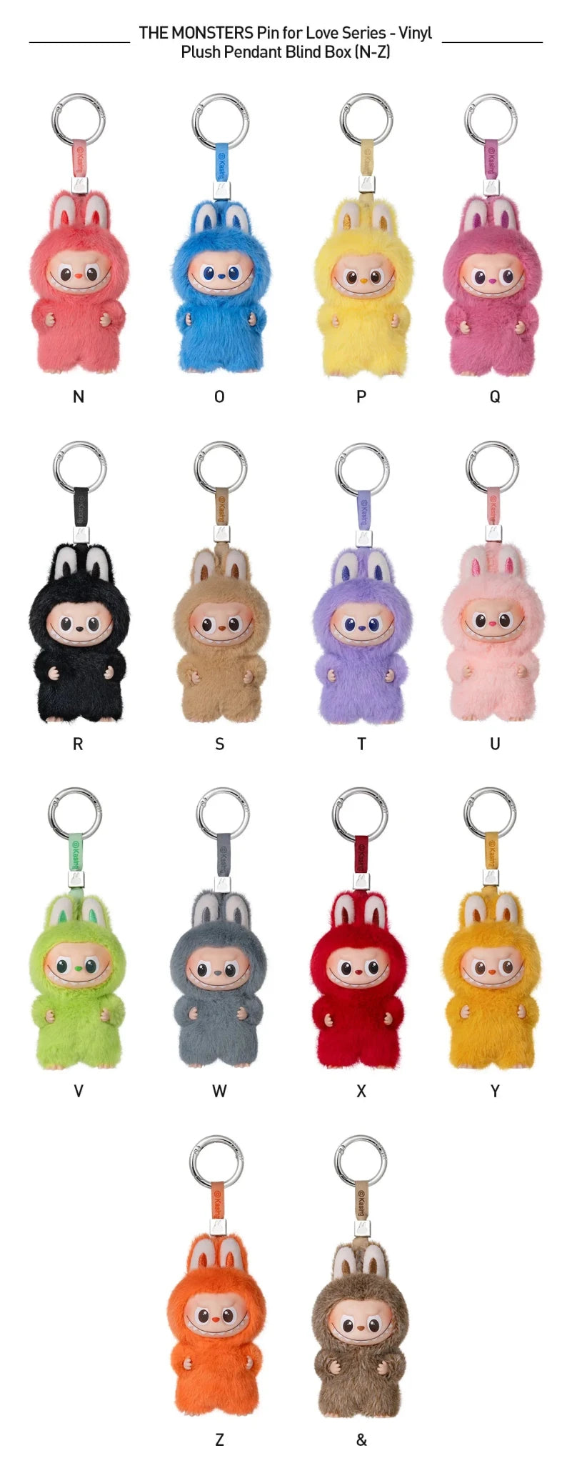 Pop Mart Labubu Pin for Love Series Blind Box (A-M) Yellow - STAND OUT FLEXSARAH