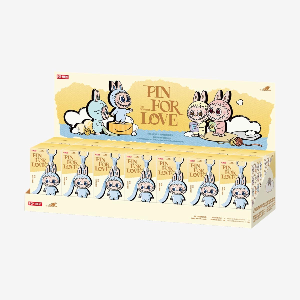 Pop Mart Labubu Pin for Love Series Blind Box (A-M) Yellow - STAND OUT FLEXSARAH