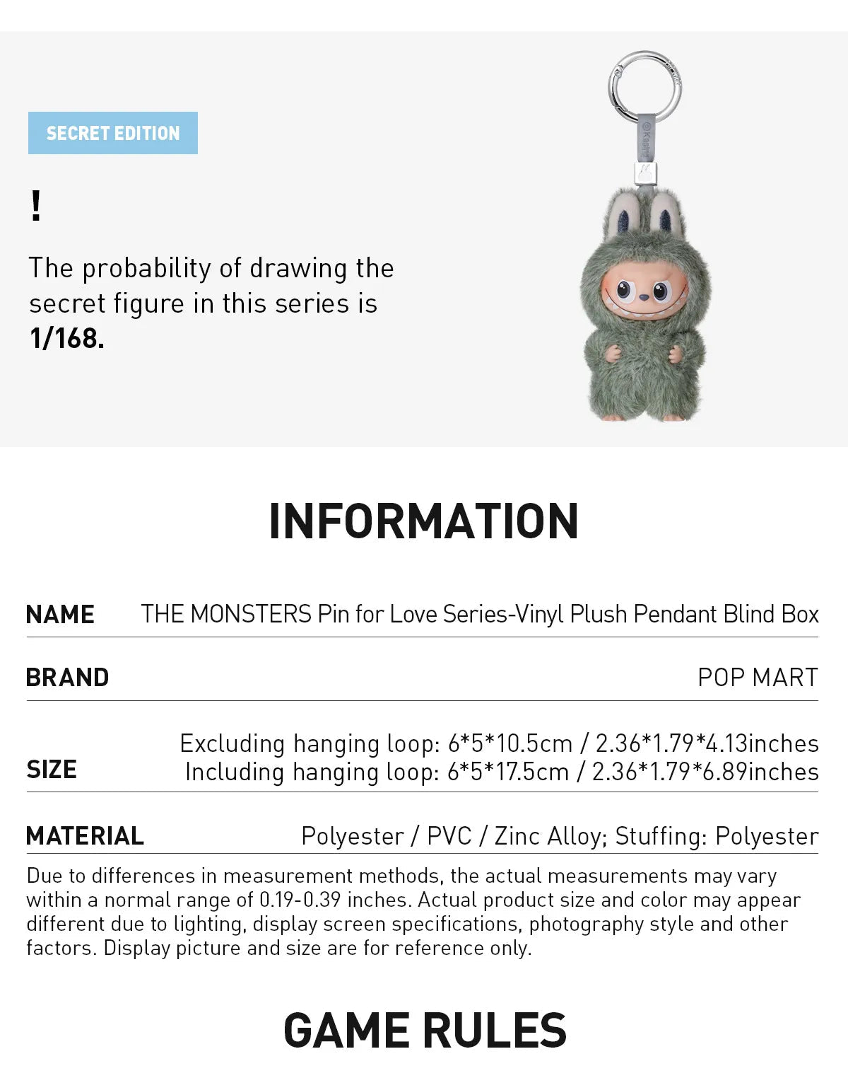 Pop Mart Labubu Pin for Love Series Blind Box (N-Z) Blue - STAND OUT FLEXSARAH