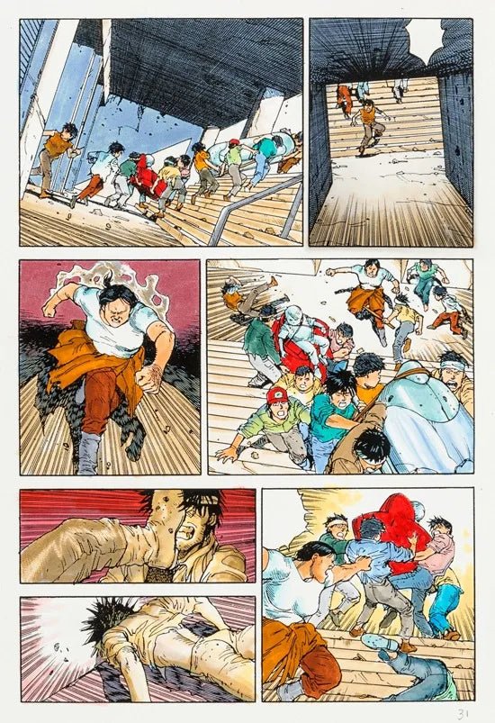 Poster Manga Page Akira 80s Wall Decor Vintage Comic Manga Japanese Animation Wall Decor Akira Comics Book Canvas Painting Gift - STAND OUT FLEXSARAH