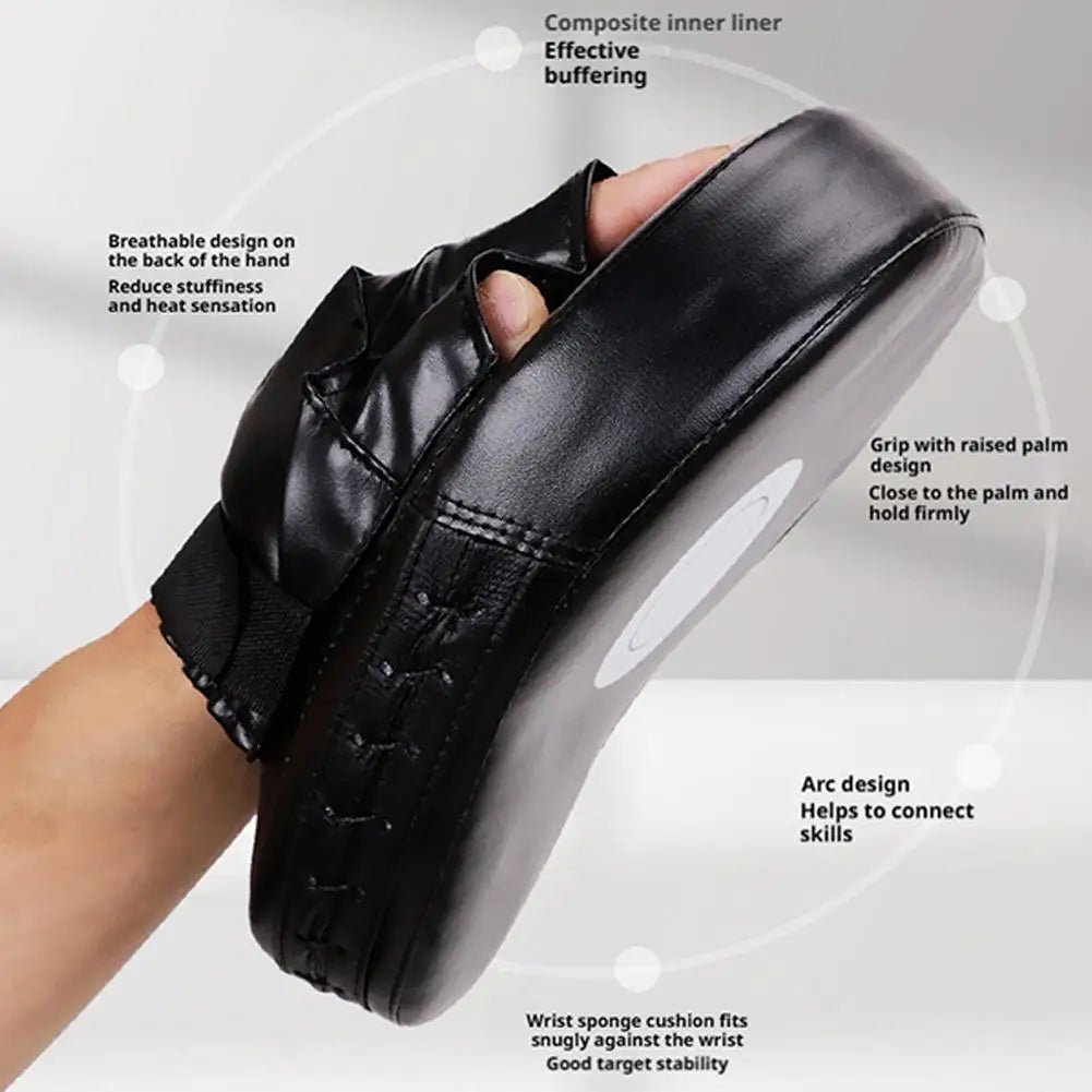 Professional Boxing Punch Mitts Curved MMA Muay Thai Hand Target Training Pads for Adult Kids Karate Sanda Combat Sports Gear - STAND OUT FLEXSARAH