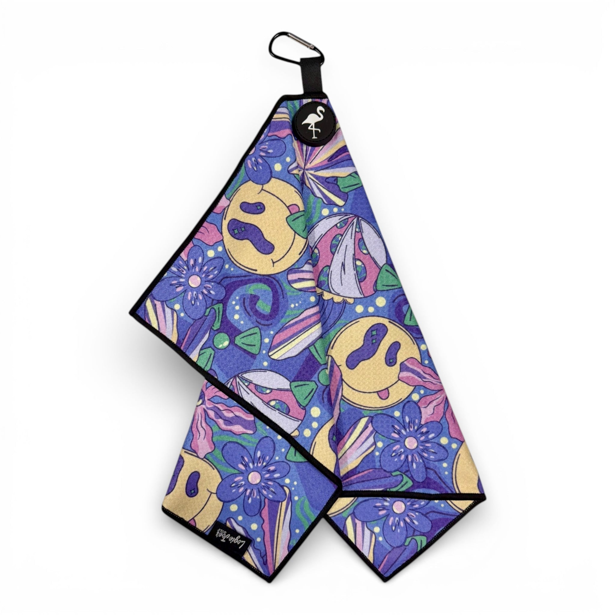 Purple Haze Golf Towel | Premium Double-Sided Microfiber | Heavy-Duty Magnetic Towel with Carabiner Clip | 24 x 16 in - STAND OUT FLEXSARAH