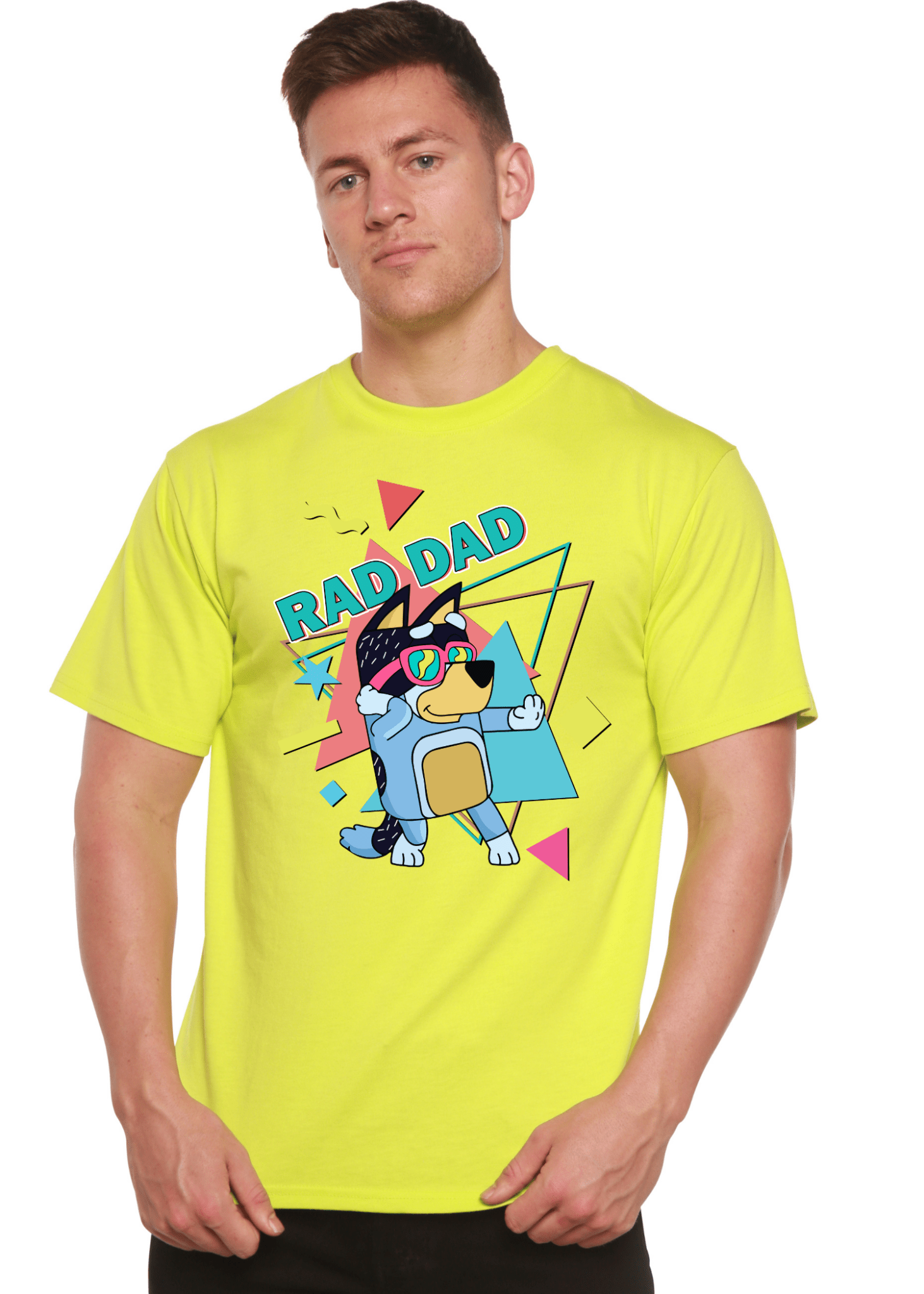 Rad Dad Bluey Men's Bamboo Short Sleeve Graphic T-Shirt - STAND OUT FLEXSARAH