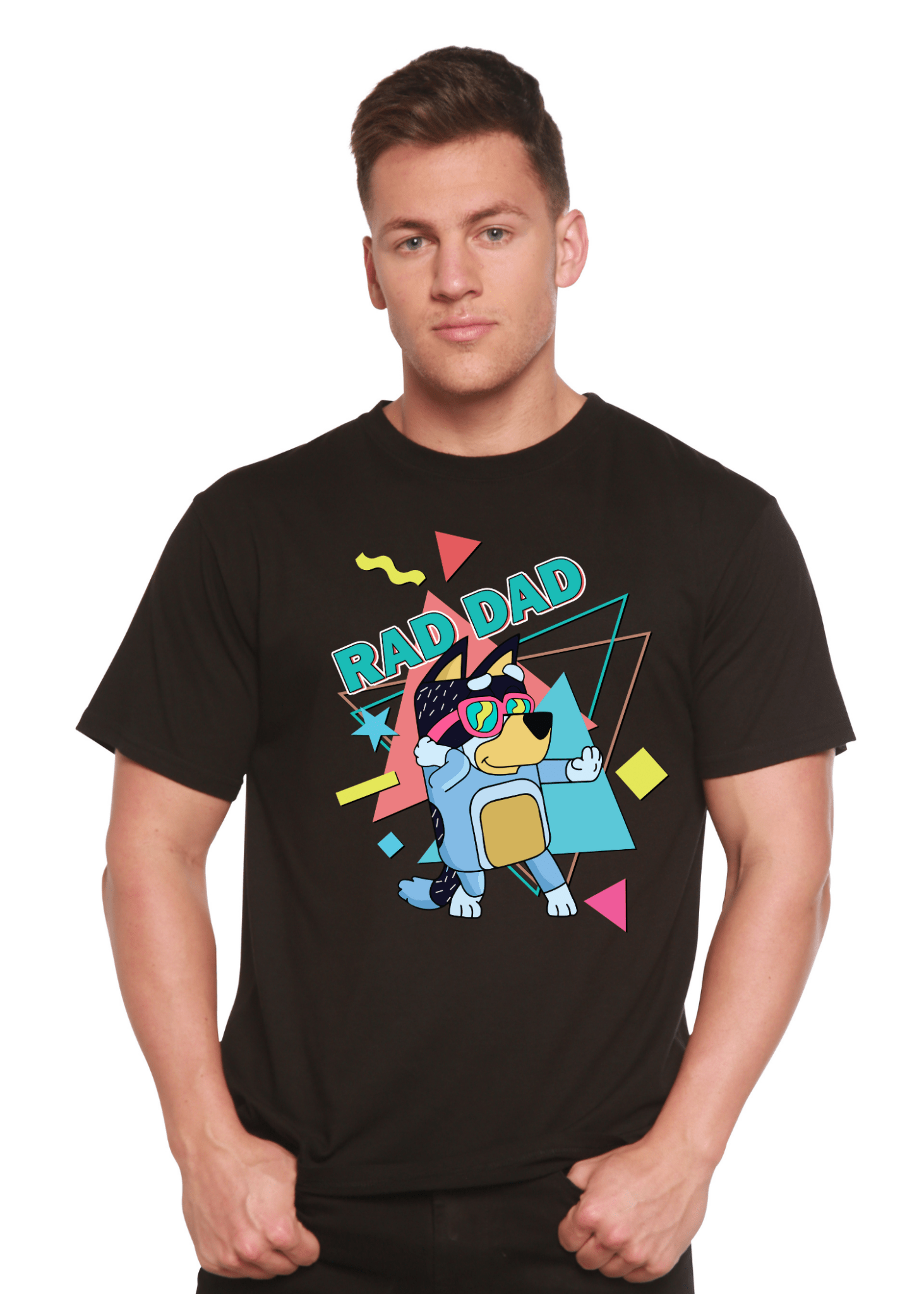 Rad Dad Bluey Men's Bamboo Short Sleeve Graphic T-Shirt - STAND OUT FLEXSARAH