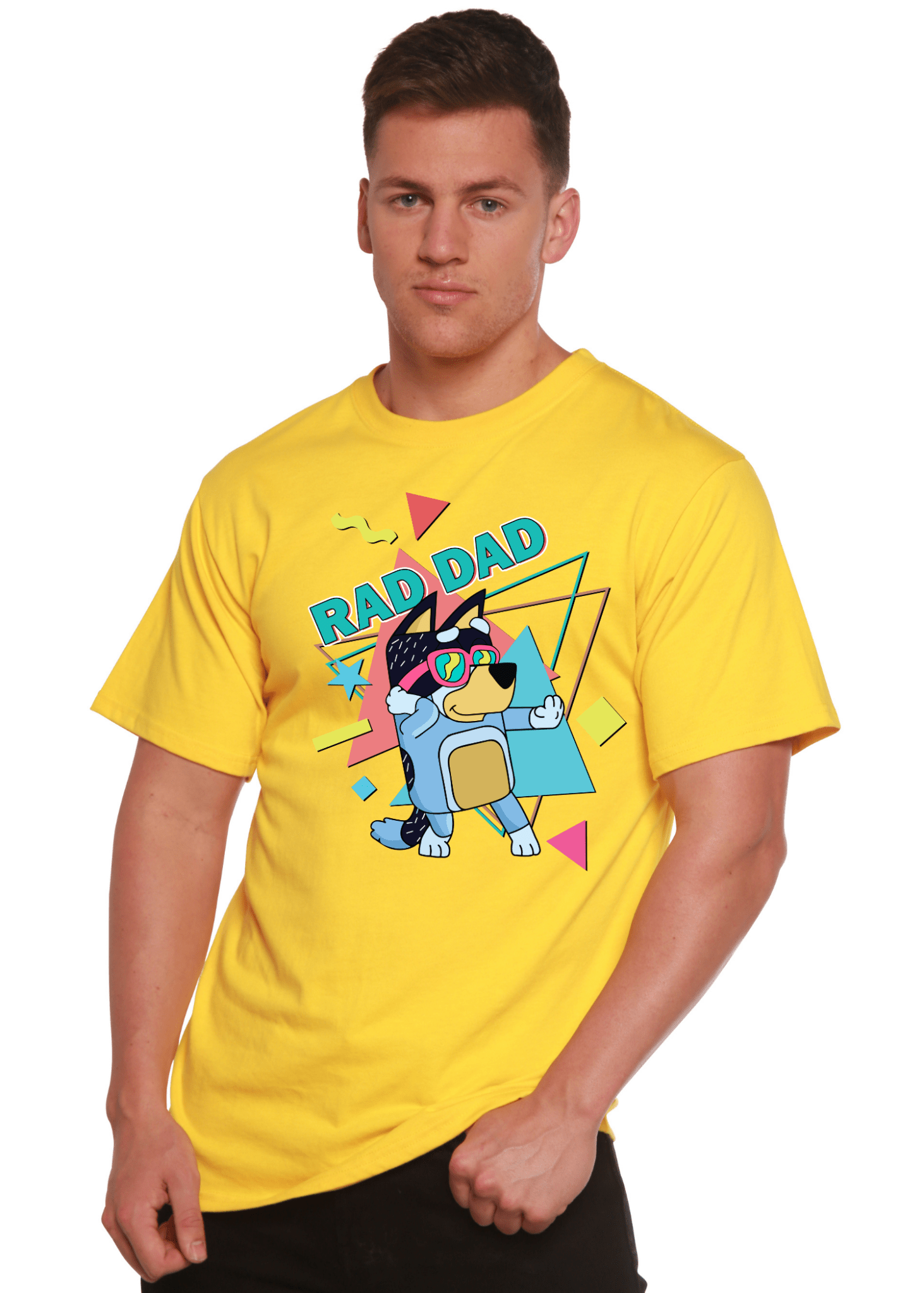 Rad Dad Bluey Men's Bamboo Short Sleeve Graphic T-Shirt - STAND OUT FLEXSARAH