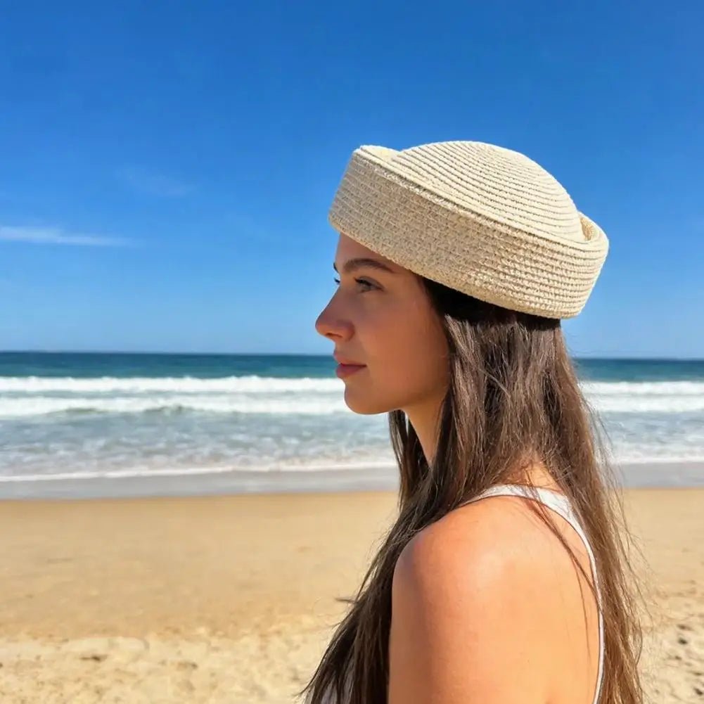 Retro Artistic Painter Breathable Straw Hat 2026 New Summer Beret Sun Hats Fashion Women Circle Concave Straw Sun Hats - STAND OUT FLEXSARAH