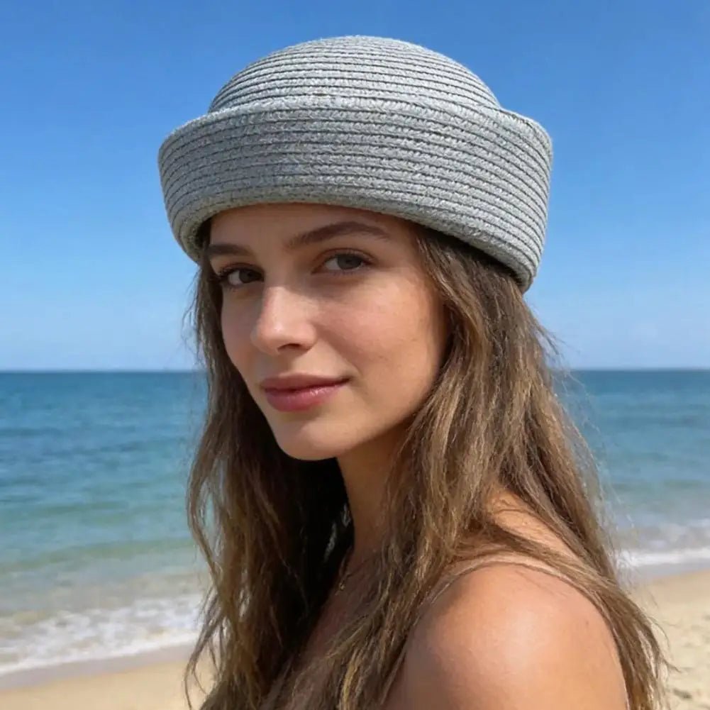 Retro Artistic Painter Breathable Straw Hat 2026 New Summer Beret Sun Hats Fashion Women Circle Concave Straw Sun Hats - STAND OUT FLEXSARAH