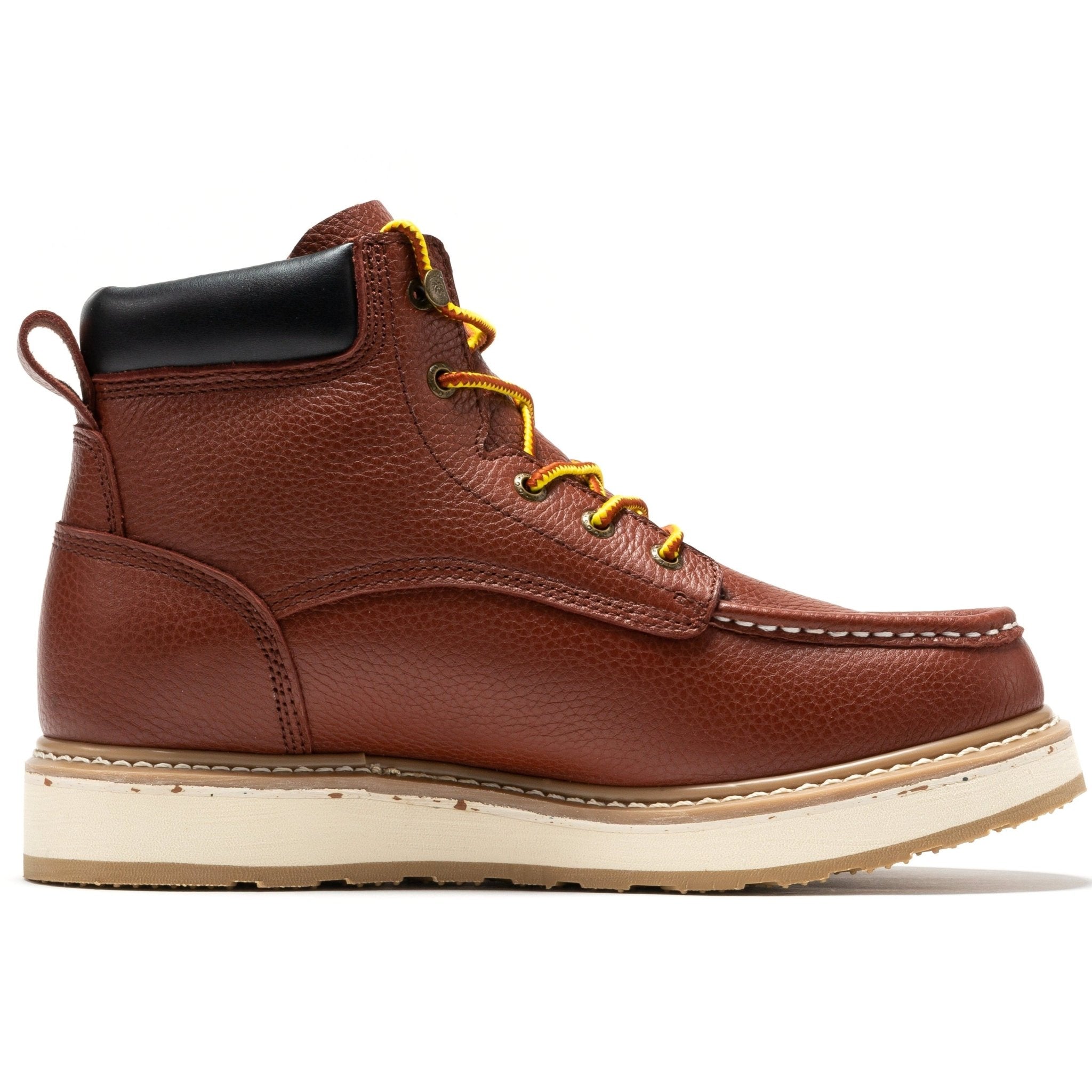 ROCKROOSTER Walker Men's 6 Inch Brown Soft Toe Wedge Work Boots SAP360 - STAND OUT FLEXSARAH