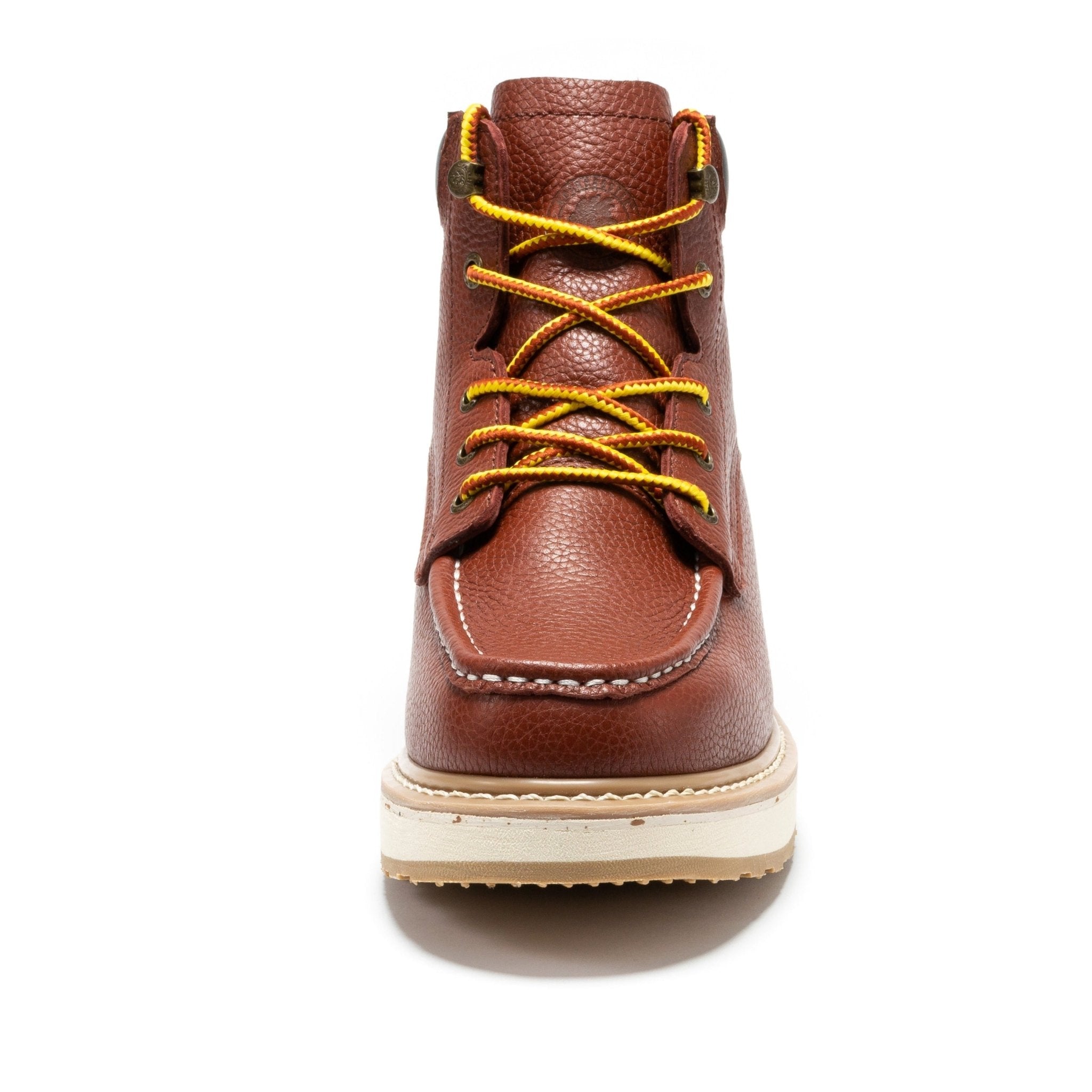 ROCKROOSTER Walker Men's 6 Inch Brown Soft Toe Wedge Work Boots SAP360 - STAND OUT FLEXSARAH