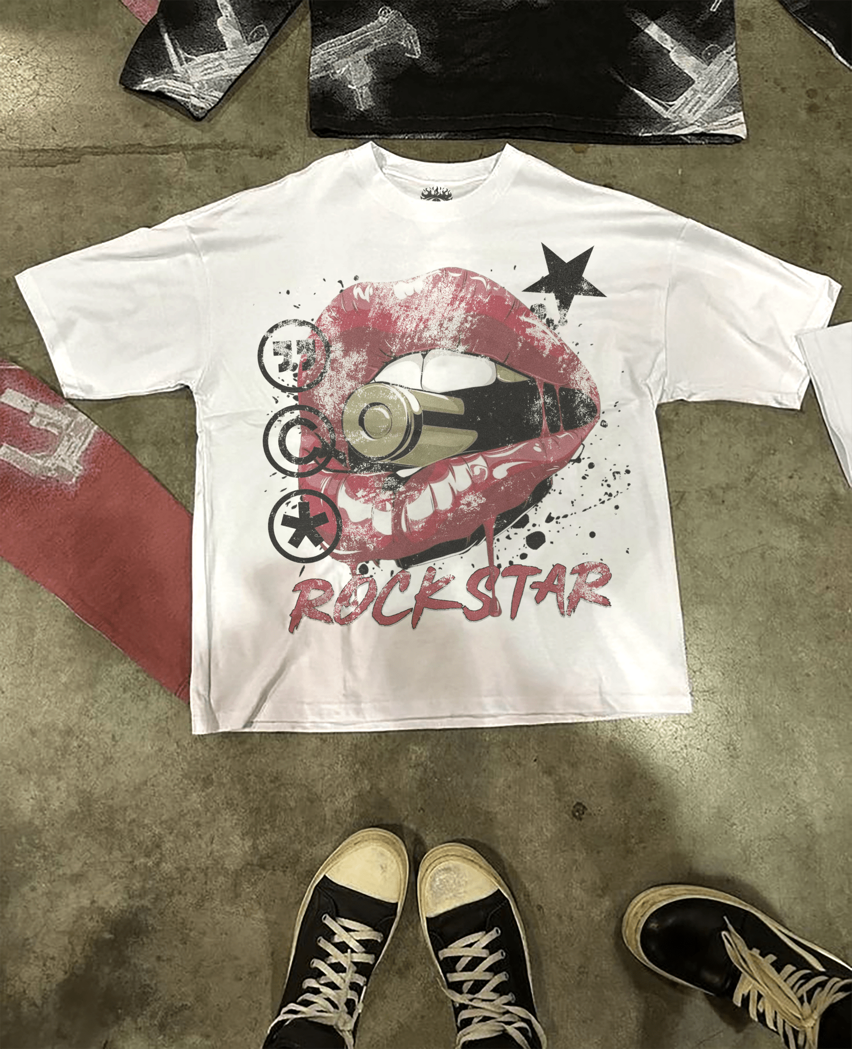 Rockstar Streetwear White Cotton Tee Casual Wardrobe Essential True To Size For Confident Everyday Style - STAND OUT FLEXSARAH