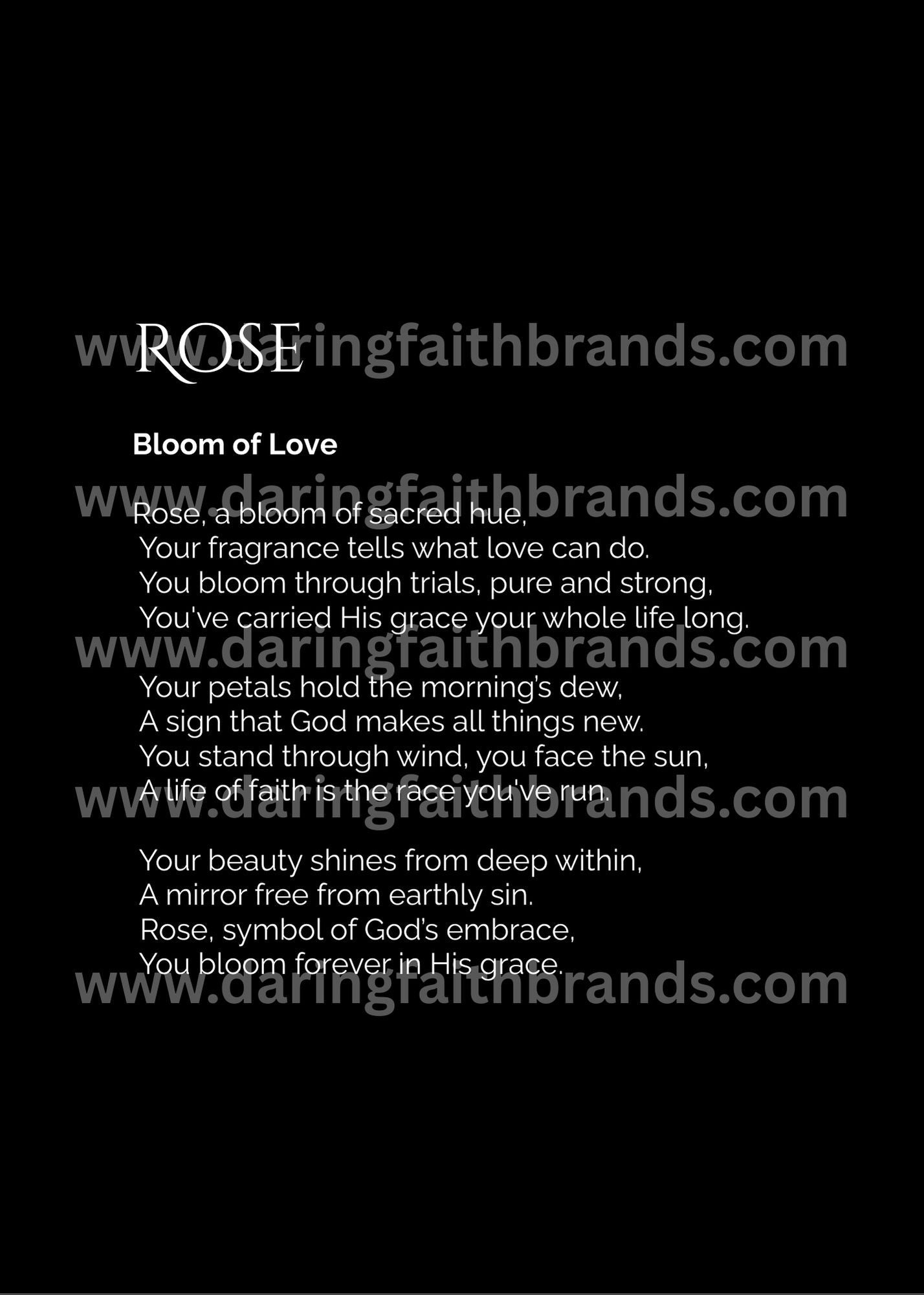 Rose - Name Meaning Poem - Digital Download - STAND OUT FLEXSARAH