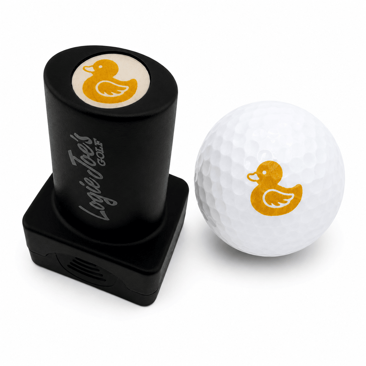 Rubber Duck Golf Ball Stamp | Quick-Dry Ink Stamper | Easy Ball Identification | Fun Golf Gift - STAND OUT FLEXSARAH