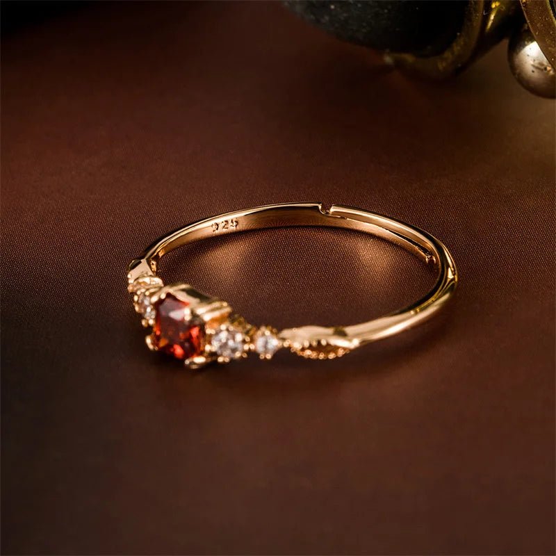 S925 sterling silver 18k Gold Plating cute elegant Inlaid zircon ladies ring light luxury daily wear party banquet Fine Jewelry - STAND OUT FLEXSARAH