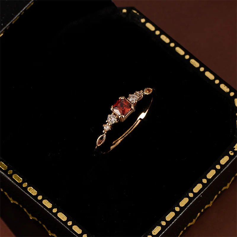 S925 sterling silver 18k Gold Plating cute elegant Inlaid zircon ladies ring light luxury daily wear party banquet Fine Jewelry - STAND OUT FLEXSARAH
