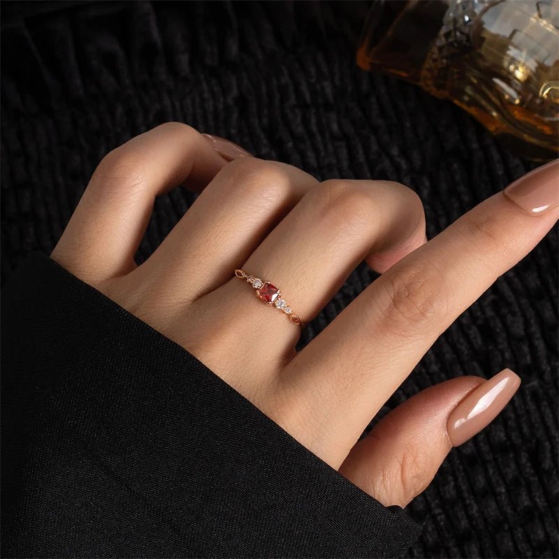 S925 sterling silver 18k Gold Plating cute elegant Inlaid zircon ladies ring light luxury daily wear party banquet Fine Jewelry - STAND OUT FLEXSARAH