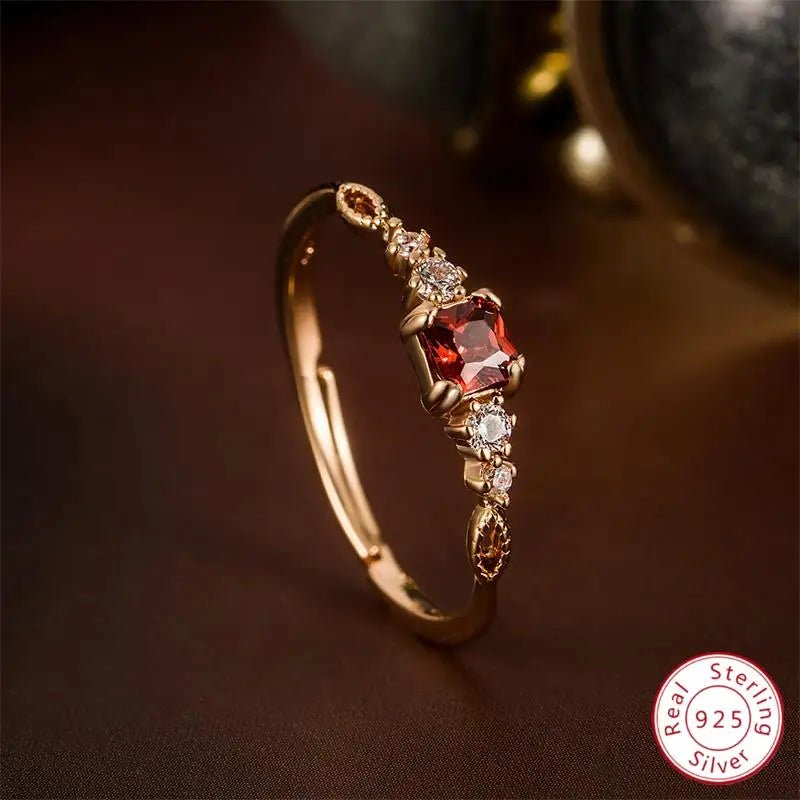 S925 sterling silver 18k Gold Plating cute elegant Inlaid zircon ladies ring light luxury daily wear party banquet Fine Jewelry - STAND OUT FLEXSARAH