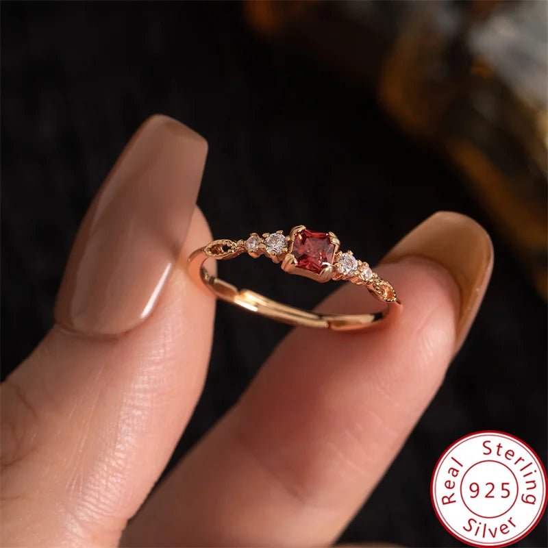 S925 sterling silver 18k Gold Plating cute elegant Inlaid zircon ladies ring light luxury daily wear party banquet Fine Jewelry - STAND OUT FLEXSARAH