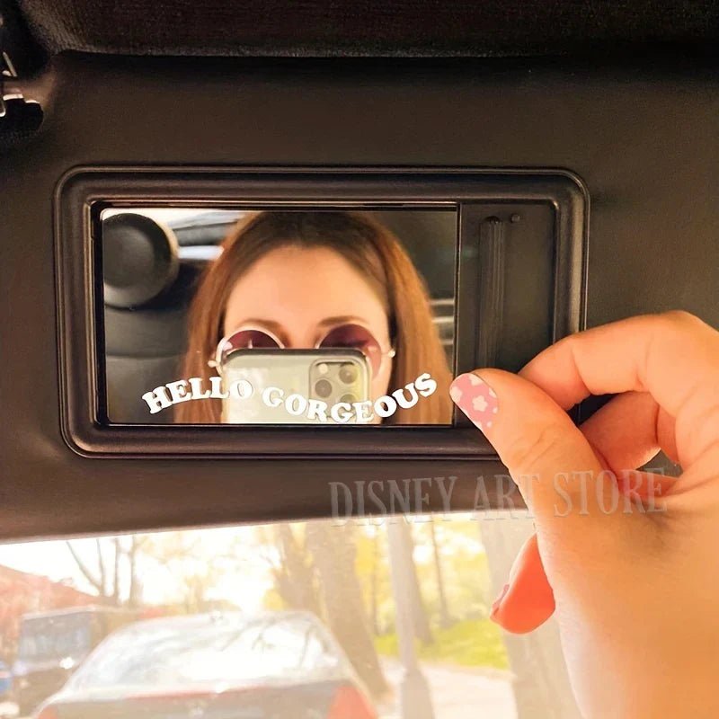Self-Care Motivational Rearview Mirror Decal | Cute Car Vinyl Sticker - STAND OUT FLEXSARAH