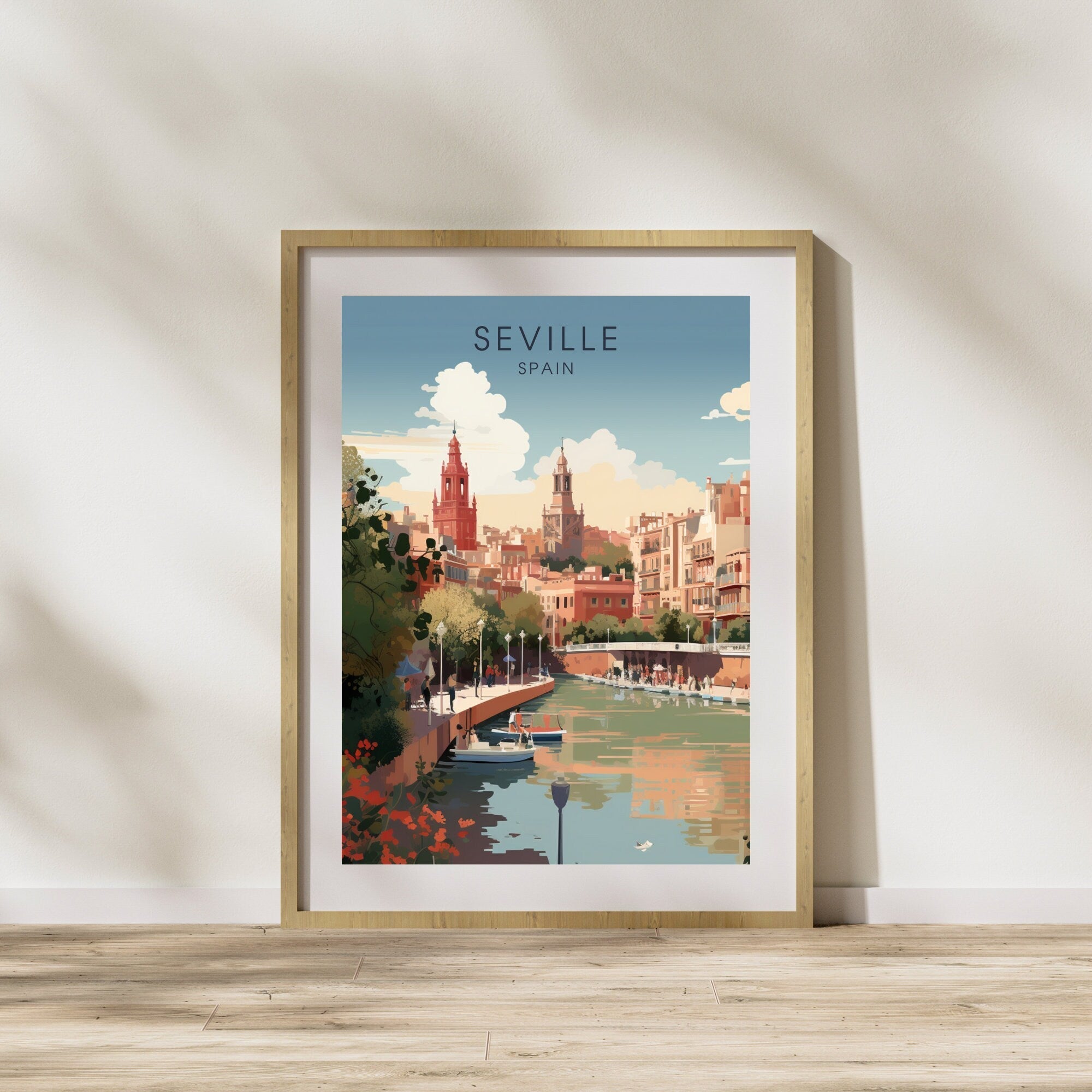 Seville Poster | Seville Travel Print | Digital Download | Andalusia poster - STAND OUT FLEXSARAH